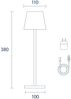 LED Tischleuchte, weiß, Aluminium, Touchdimmer, Akku, H 38 cm Bild 5
