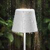 LED Tischleuchte, weiß, Aluminium, Touchdimmer, Akku, H 38 cm Bild 3