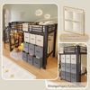 BlingBin Hochbett 90×200 cm mit Schubladen, Kleiderstange, Geländer, ohne Matratze (1-St, Kinder-/Jugendbett mit Treppe & Stauraum, Schubladen-Kommode) platzsparend mit Stauraum, für Kinder & Jugendliche Bild 3