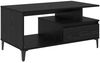 vidaXL Couchtisch Schwarz Eichen-Optik 90 x 49 x 45 cm Holzwerkstoff 881053 Bild 2