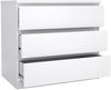 Dmora Kommode Artic, Mehrzweckkommode, Schlafzimmerkommode, Schrank mit Schubladen, 77x50 h70 cm, Glänzendes Weiß Bild 4