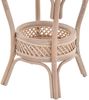 Krines Home Beistelltisch RattanTisch Beistelltisch Landhaus Rattantisch mit Glasplatte, Ø 59cm, Wohnzimmer Kaffetisch Bild 4
