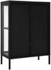vidaXL Sideboard Schwarz 75x35x105 cm Stahl und Glas 336070 Bild 5