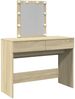 vidaXL Schminktisch mit LED-Beleuchtung Sonoma-Eiche 100x40x130 cm 848194 Bild 2