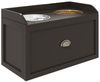 PawHut Futternapf erhöhter Fressnapf mit Schublade, Edelstahl, Braun 60 x 30 x 36 cm Bild 4