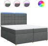 vidaXL Boxspringbett mit Matratze Dunkelgrau 200x200 cm Stoff 3293688 Bild 2