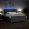 vidaXL Boxspringbett mit Matratze Dunkelgrau 200x200 cm Stoff 3293688 Bild 5