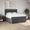 vidaXL Boxspringbett mit Matratze Dunkelgrau 200x200 cm Stoff 3293688 Bild 4