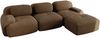 Modulares Ecksofa aus Cordstoff, rahmenlos & montagefrei, H 75 x T 298 x B 178 cm, Braun Bild 4