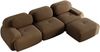 Modulares Ecksofa aus Cordstoff, rahmenlos & montagefrei, H 75 x T 298 x B 178 cm, Braun Bild 5