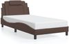 vidaXL Bettgestell "Viana" mit LED ohne Matratze Braun 100x200 cm 3214003 Bild 5