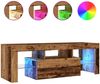 vidaXL TV-Schrank mit LED Altholz-Optik 120x36,5x40 cm Holzwerkstoff 856301 Bild 2