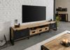 TV-Board Mango 260x45x55 natur klar lackiert / Metall schwarz BLACKBURN #553 Bild 3