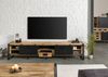 TV-Board Mango 260x45x55 natur klar lackiert / Metall schwarz BLACKBURN #553 Bild 4