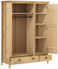 vidaXL Kleiderschrank mit 3 Türen Hill 127x50x170cm Massivholz Kiefer 288951 Bild 4