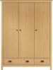 vidaXL Kleiderschrank mit 3 Türen Hill 127x50x170cm Massivholz Kiefer 288951 Bild 3