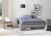 Dmora 2-Sitzer Schlafsofa Andymion, Wohnzimmersofa mit drehbarer Öffnung aus gepolstertem Stoff, Standardarmlehnen, 100 % Made in Italy, 200 x 95 x 90 cm, Grau Bild 4