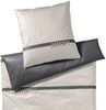 JOOP! Bettwäsche Logo Stripes 4101 9 Stone Mako Satin 155 x 220 + 80 x 80 cm Bild 2