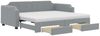 vidaXL Tagesbett Ausziehbar mit Schubladen Hellgrau 90x200 cm Stoff 3197688 Bild 2