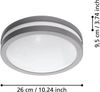 Smart LED Wandleuchte, IP44, dimmbar, silber, 26 cm Bild 4