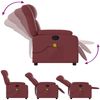vidaXL Massagesessel Weinrot Kunstleder 373571 Bild 5