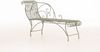 Gartenbank SIZON - Metall Grün 156x46x78 cm | Gartenliege Metall Sonnenliege Antik Vintage Gartenstuhl Lang 1 Sitzer Bild 4