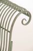 Gartenbank SIZON - Metall Grün 156x46x78 cm | Gartenliege Metall Sonnenliege Antik Vintage Gartenstuhl Lang 1 Sitzer Bild 5