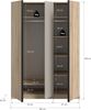 Kleiderschrank 3-türig (B/H/T: 130x183x53 cm) in Sonoma Eiche Nachbildung Bild 4
