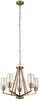 Kichler KL-DERYN5-NBR Kronleuchter Deryn E27 60W Stahl, Glas klar; natürliches Messing L:61. 1cm B:61. 1cm Ø61. 1cm dimmbar höhenverstellbar Bild 2