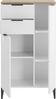 Badkommode >Denver< 2 Türen/Schübe, weiß / eiche Dekor - 60x106x32 (BxHxT) Bild 5