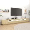 vidaXL TV-Schrank mit LED-Leuchten Sonoma-Eiche 300x35x40 cm 3081927 Bild 3