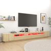 vidaXL TV-Schrank mit LED-Leuchten Sonoma-Eiche 300x35x40 cm 3081927 Bild 4