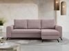 Ecksofa L-form, Bettsofa mit Schlaffunktion, zwei Bettkasten - AXEL - Rosa Velours Bild 2