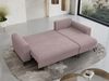 Ecksofa L-form, Bettsofa mit Schlaffunktion, zwei Bettkasten - AXEL - Rosa Velours Bild 4