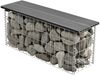 Gabionenbank Friesland WPC 100x45x30 cm Grau pro. tec Bild 2