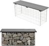 Gabionenbank Friesland WPC 100x45x30 cm Grau pro. tec Bild 3