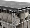 Gabionenbank Friesland WPC 100x45x30 cm Grau pro. tec Bild 5