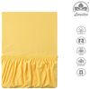 leevitex® Spannbettlaken, Premium 170g/m², Gummizug: rundum, schwer und dick, 100% Jersey-Baumwolle, Gelb / Mais, 140 x 200 - 160 x 220 cm Bild 2