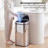 HOMCOM Mülleimer Abfalleimer mit Sensor, aus Edelstahl 68L, für Küche, Silber Bild 4