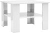 Couchtisch Hochglanz-Weiß 60×60×42 cm Spanplatte Bild 2
