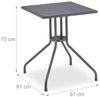 Gartentisch in Rattan-Optik, Grau, 75 x 61 x 61 cm Bild 4