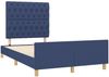 Einzelbett mit Kopfteil Stoff Blau 120x200 cm [3125290] Bild 4