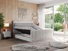 Boxspringbett KING DOREN, mit zwei Bettkästen und einer Multipocket-Matratze - 180x200 - Hellgrau Velours - H4 Bild 2