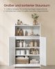 Vasagle Badezimmerschrank, Badschrank mit 2 Türen, 2 verstellbare Eingeböden, 30 x 60 x 100 cm, Schrank für Esszimmer, Küche, Wohnzimmer, wolkenweiß BBC770W01 Bild 3