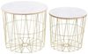 my Flair Beistelltisch St. Tropez (Set, 2-St), goldfarben mit Platte in Marmor-Optik Bild 4