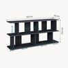 Standregal Gäljami 160x35x74 cm Schwarz [en. casa] Bild 3