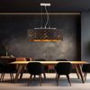 LED Hängeleuchte, Dekorstanzungen, goldfarben, H 140 cm Bild 5