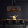 LED Hängeleuchte, Dekorstanzungen, goldfarben, H 140 cm Bild 2