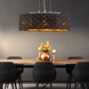 LED Hängeleuchte, Dekorstanzungen, goldfarben, H 140 cm Bild 3