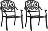 vidaXL 3-tlg. Bistro-Set Aluminiumguss Schwarz 3070575 Bild 3